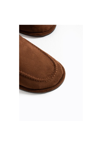 Konforlu Kadın Süet Mokasen Ayakkabı Loafer Acıkahve