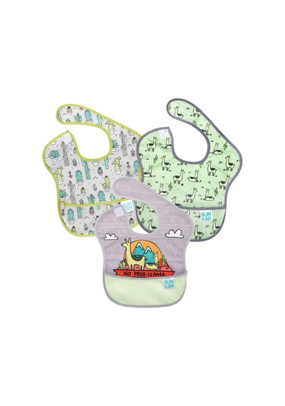 Bumkins Superbib Önlük 3'Lü Paket - Lama Pack Çok Renkli
