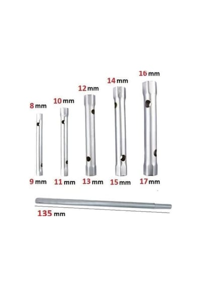 Kovan Anahtarı Seti 6 Parça Torklu Buji Sökme Takma Takımı 8-9/10-11/12-13/14-15/16-17 Mm Cırcır Uyum
