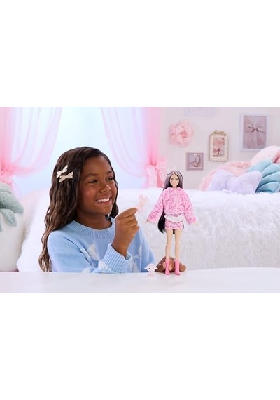 Cutie Reveal Bebek Ve Aksesuarları, Yumuşak Dostlar Serisi Kuzucuk, Renk Değişimi Ve Mini Evcil Hayvan Dahil 10 Sürpriz, Jjp66 000 Açık Krem