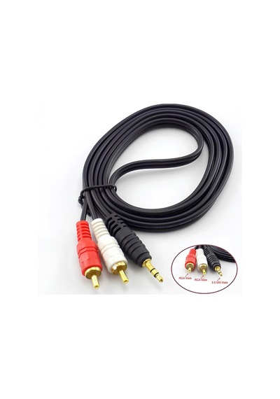 Speeduf 1.5 Metre Stereo Lale Kablo Ses Sistemi Kablosu Aux Rca