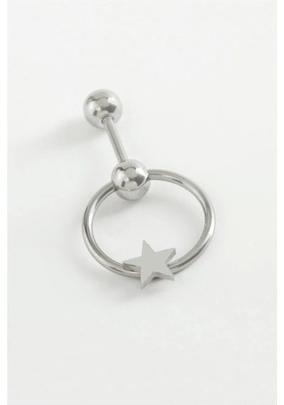 Yıldız Çelik Piercing 1 Adet Çok Renkli