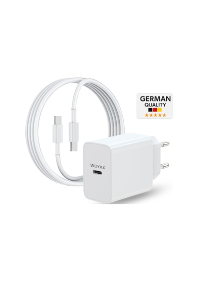 Woyax Hızlı Şarj Aleti 45w Type-c Kablo Beyaz Android / Apple Uyumlu iPhone / Tablet ' Beyaz