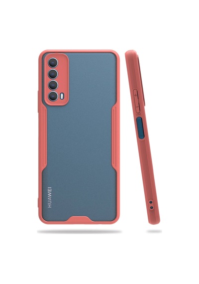 Gld-spt- Newface Huawei P Smart 2021 Kılıf Platin Silikon - Pembe