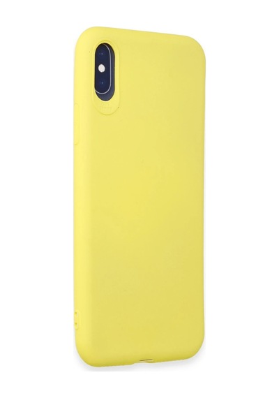 Cosmotex Newface Apple, Uyumlu iPhone X Kılıf First Silikon - Sarı