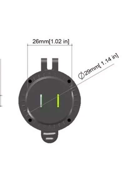 12-24volt Araç/tekne/motosiklet Quick Hızlı Şarj Type C / Usb Mavi Işık 45w 1 Type C