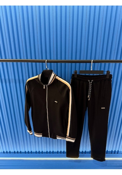 Besa Sport Wear Erkek Siyah Fermuarlı Şerit Detaylı Eşofman Takımı Günlük Ve Spor Kullanım Besa Sport Wear Erkek Siyah Fermuarlı Şerit Detaylı Eşofman Takımı Günlük Ve Spor Kullanım