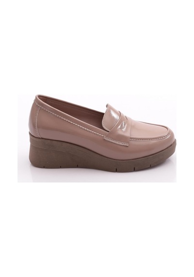 Dgn 1042 Kadin Loafer Ayakkabi Ten Rugan