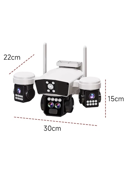 O-kam 9095 128gb 12mp 10x Zoom 4 Lens 3 Ekran Ultrahd 4g Solar Akıllı Güvenlik Kamerası