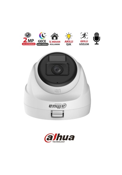 1080p Dome Kamera Hac T1a21p U Il A 0280b Gece Renkli Dahili Mikrofonlu Güvenlik Kamerası
