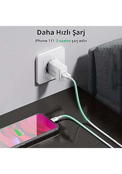 İphone Lightning 2.4a Data Ve Şarj Kablosu Siyah 2 Metre Diğer