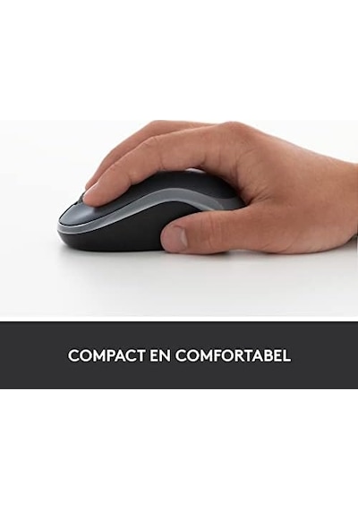 M185 Kablosuz Mouse, 1.000 Dpı Optik Sensör, Sağ Ve Sol Elle Kullanıma Uygun, 10 M Kullanım Mesafesi, 12 Ay Pil Ömrü, Gri