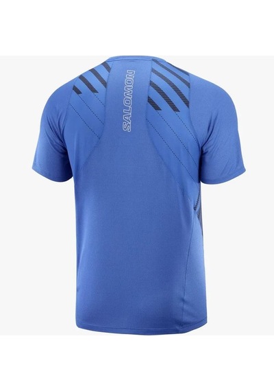 Salomon Sense Aero Erkek Koşu Tişört Nautical Blue Lc1872800 Mavi