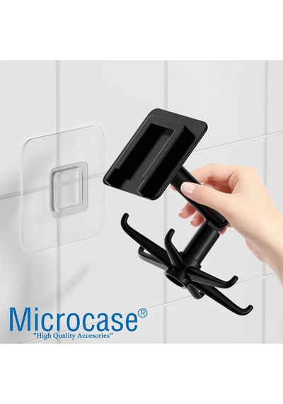 Microcase Kendinden Yapışkanlı 360 Derece Dönen 6 Kancalı Askı Mutfak Banyo Gardırop Raf Aparatı 2 Adet - Al5022 Diğer