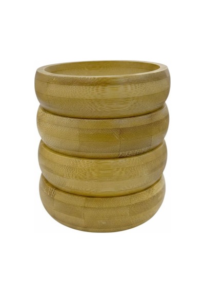 Bambu Ahşap Sosluk Ve Çerezlik 10cm 4 Adet -611