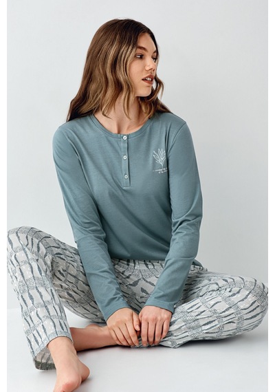 Arnetta Kadın Yeşil Pijama Takımı Yeşil