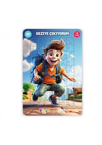 6 Adet Lisanslı 60 Parça Btoys Can Frame Puzzle 6 Adet Puzzle