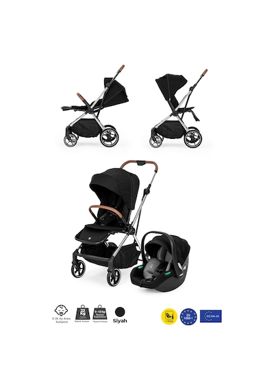 Kanz Snap Autofold Travel Sistem Bebek Arabası Darkness Black