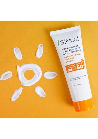 Sinoz Spf 50 Leke Karşıtı Aydınlatıcı Etkili Yüz Güneş Kremi 50ml