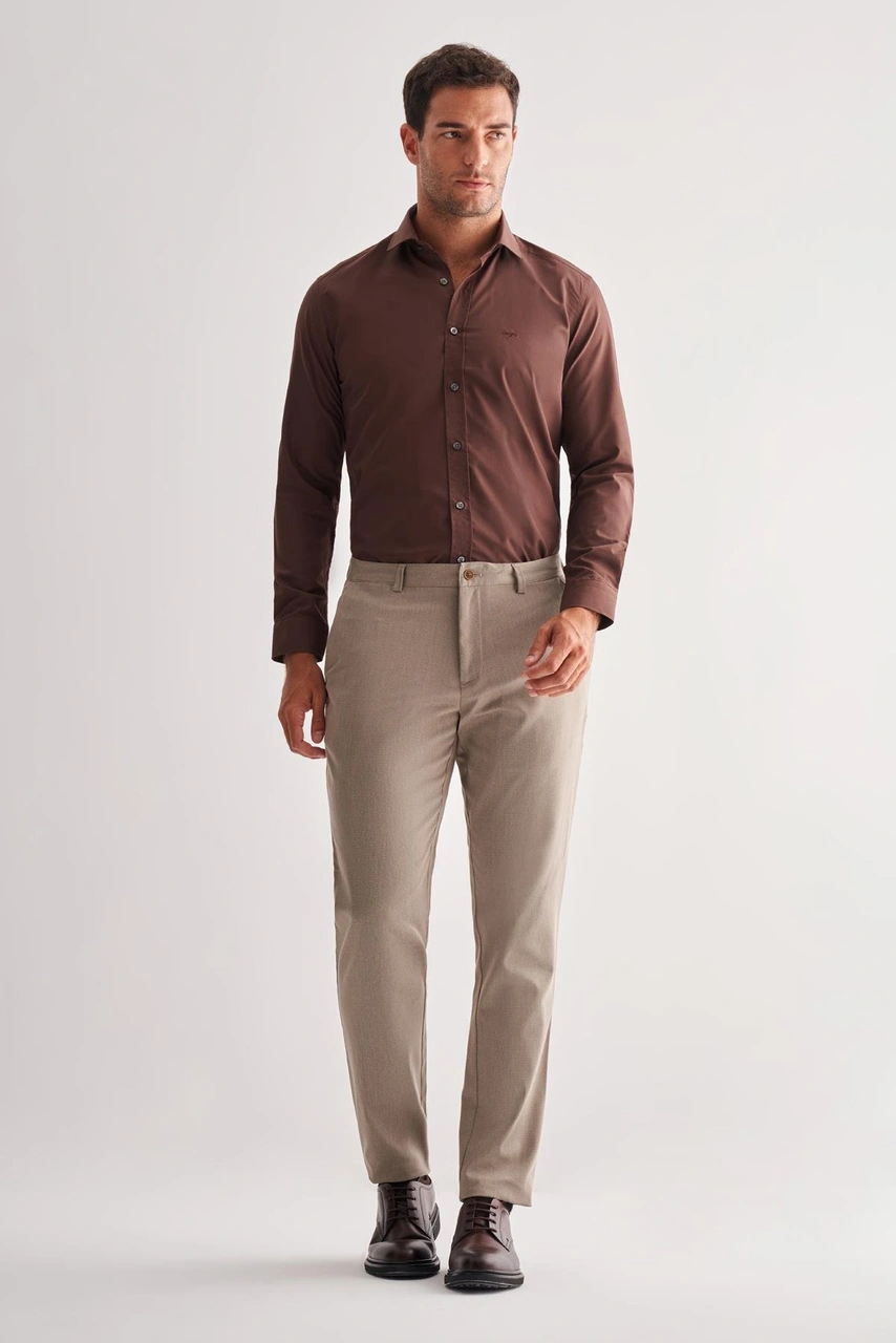 İmza Koyu Bej Yan Cep Düz Paça Pamuklu Comfort Fit Chino Casual Pantolon 1003255166 KOYU BEJ İmza Koyu Bej Yan Cep Düz Paça Pamuklu Comfort Fit Chino Casual Pantolon 1003255166 KOYU BEJ
