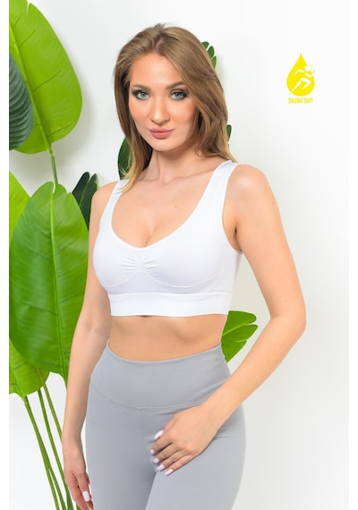 Sh Mağazacılık Kadın Modal Crop Top Büstiyer Toparlayıcı Kalın Askılı Seamless Dikişsiz Örme Bustiyer