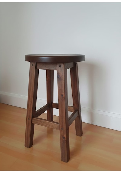 Ahşap Tabure 50 Cm / Arbrestore Ceviz