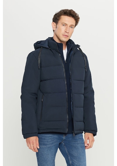 AC&Co / Altınyıldız Classics Erkek Lacı Standart Fit Normal Kesim Dik Yaka Kapüşonlu Yan Cepli Casual Mont Laci