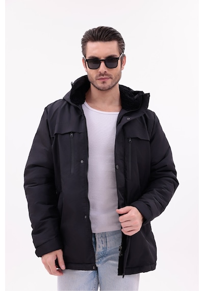 Blayn Jeans Erkek Polarlı Kürklü Su Ve Rüzgar Geçirmez Kapüşonlu Kışlık Mont & Kaban & Parka Siyah Blayn Jeans Erkek Polarlı Kürklü Su Ve Rüzgar Geçirmez Kapüşonlu Kışlık Mont & Kaban & Parka Siyah