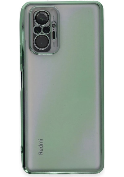 Mey İthalat Redmi Note 10 Pro Kılıf Lensli Silikon - Yeşil