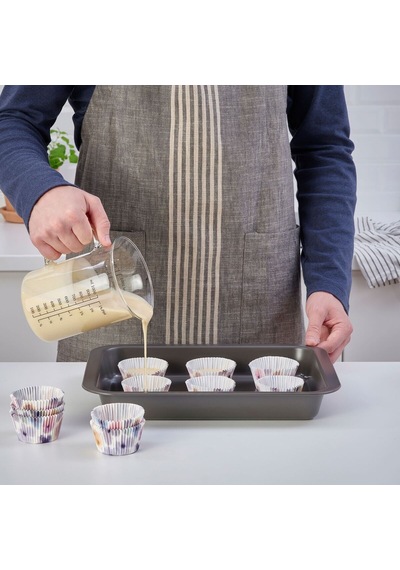 Muffin Kağıdı, Çiçek Desenli-çok Renkli, 65 Adet Açık Gri
