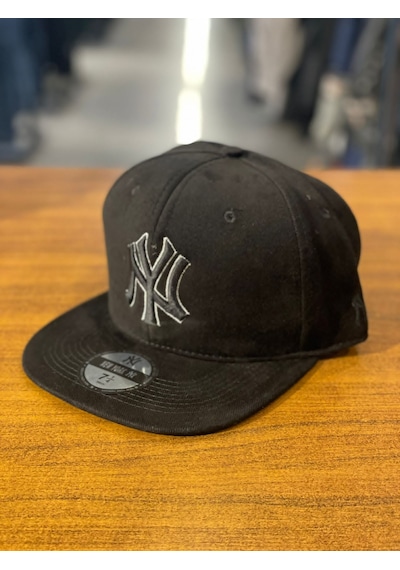 Hamze Ny Yankees Nakışlı Siyah Hip Hop Snapback Rapper Cap Şapka