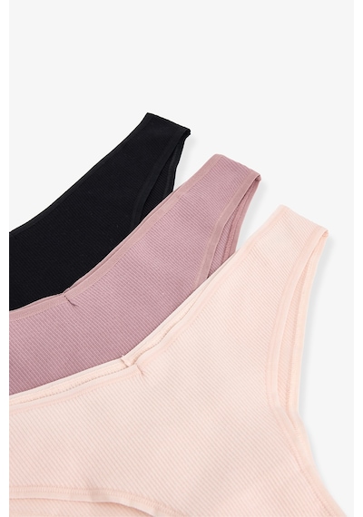 Penti Renkli Soft Tones 3'lü Pamuklu V Model Brazilian Külot
