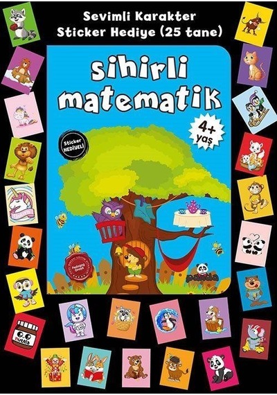 Sihirli Matematik - Stickerlı 4+ Yaş - Afife Çoruk - Panda