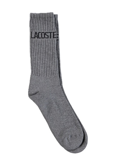 Lacoste Unisex Baskılı Uzun Çorap Gri