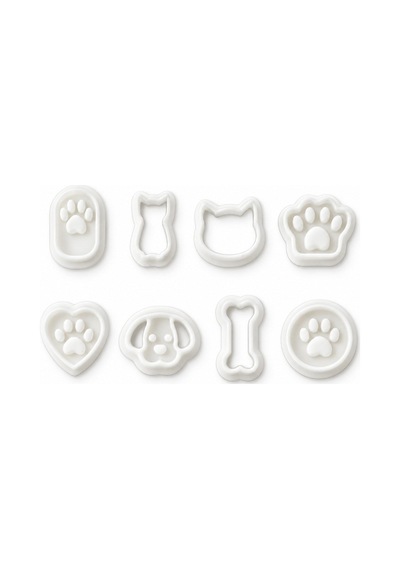 8'li Kedi Köpek Ve Pati Polimer Kil Kalıp Seti Dog & Cat Clay Cutters