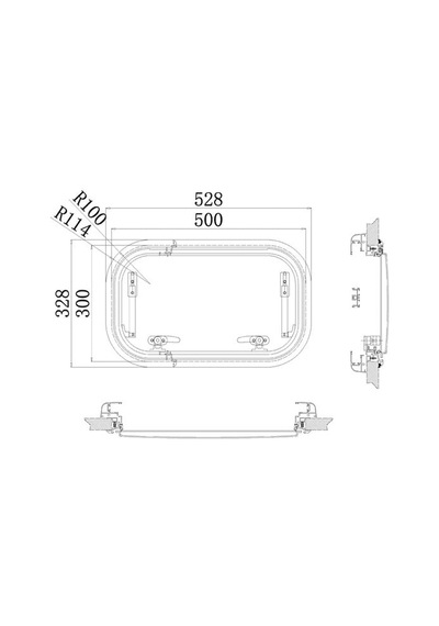Babarvy Amortisörlü Cam - 90 Açılır 50x30