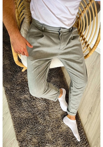 Saklımoda Chekcich Jogger Pantolon Grı Çok Renkli