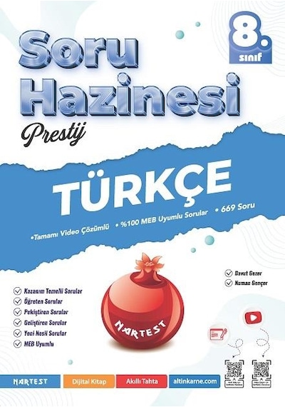 Nartest Yayınları 8.sınıf Soru Hazinesi Türkçe-matematik-fen Bilimleri-inkılap Tarihi Seti 4 Kitap