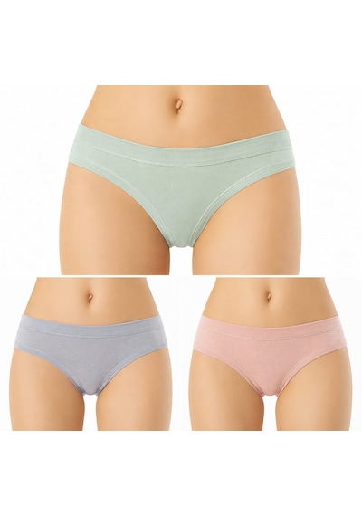 Kota 5104 Biye Detaylı 3 Lü String Modal Bayan Bikini Karışık/çok Renk