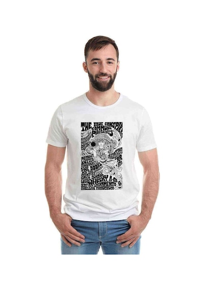 The Doors Lyric Lirik Baskılı Beyaz Erkek Tshirt