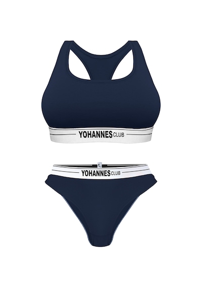Yohannes Club, Kadın Pamuklu İç Çamaşırı Takımı, Renk Seçenekli, Büstiyer-kemerli Brazilian Külot Lacivert Yohannes Club, Kadın Pamuklu İç Çamaşırı Takımı, Renk Seçenekli, Büstiyer-kemerli Brazilian Külot Lacivert
