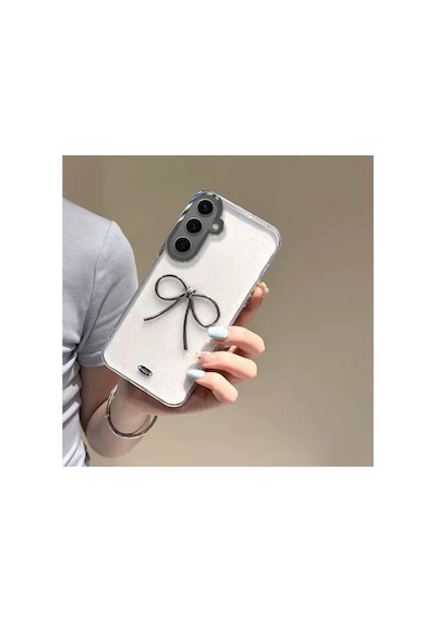 Samsung Galaxy Uyumlu S23 Fe  Kılıf Bow Silikon Kılıf Şeffaf