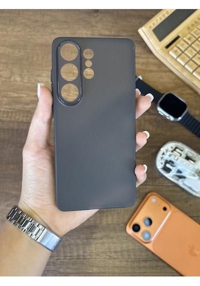Samsung Galaxy S26 Ultra Uyumlu Süper İnce Mat Ultra Thin Silikon Kılıf Buzlu Siyah