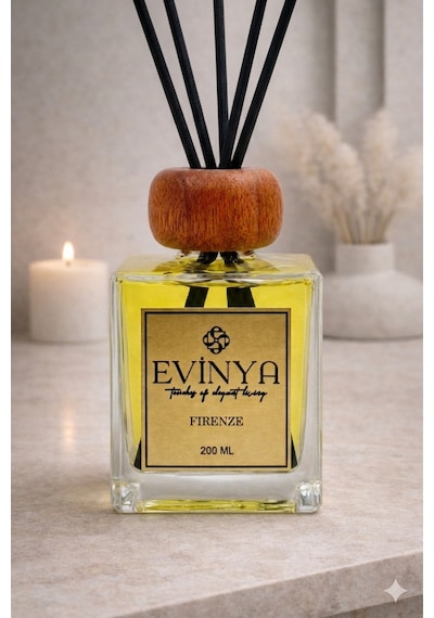 Firenze Bambu Çubuklu Oda Kokusu 200 Ml Zarif & Premium Reed Diffuser Portakal Çiçeği