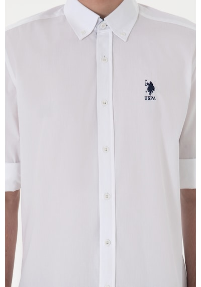 U.s. Polo Assn. Erkek Beyaz Gömlek Desenli 50300207-vr013 Beyaz