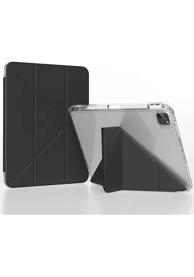 Apple Uyumlu iPad 7 8 9 Nesil Uyku Modu Kalemlik Bölmeli 3 Katlamalı Kılıf Standlı Kapak