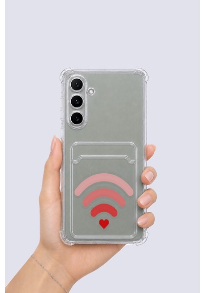 Samsung Galaxy Uyumlu A54 Kartlıklı Aşk Sinyali Desenli Kılıf Mh-hs6096-6035