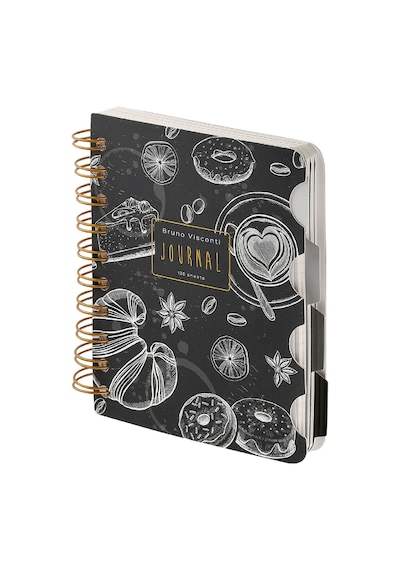 Spiralli Defter A5 4 Ayraçlı, 30 Yap. Çizgili, 30 Yap. Çizgili, 30 Yap. Noktalı, 30 Yap. Düz Siyah