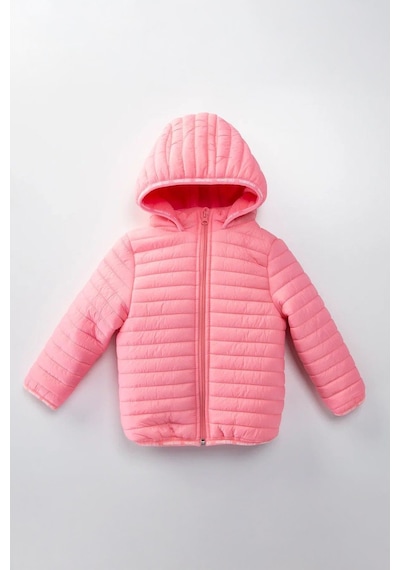 Miniğimin Cicileri 1-10 Yaş Kapitone Welsoft Astar Çocuk Kaban Mont - Pembe Pembe-53567
