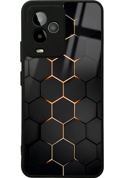 Gm 24 Pro Yellow Carbon Tasarımlı Glossy Telefon Kılıfı Çok Renkli
